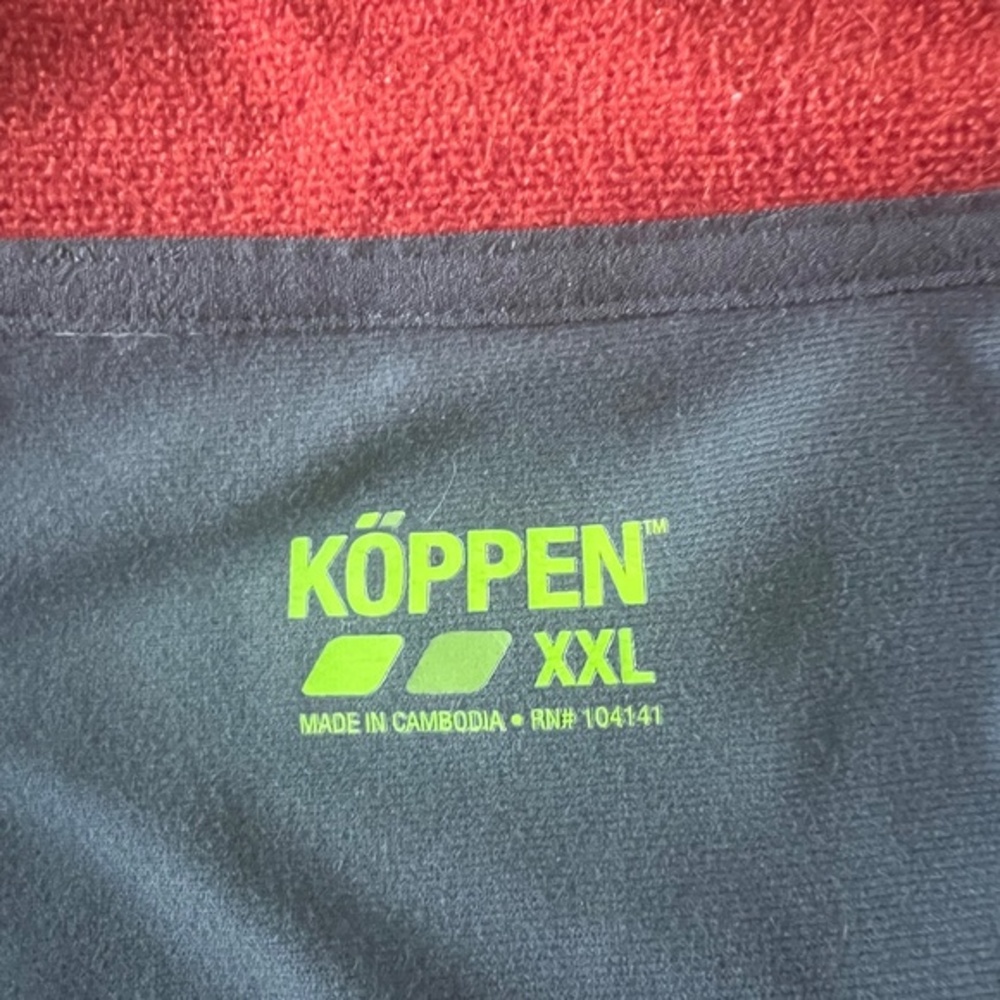 Koppen Men’s Orange Quarter Zip Long Sleeve Fleece Pullover Sweater XXL - Picture 4 of 7